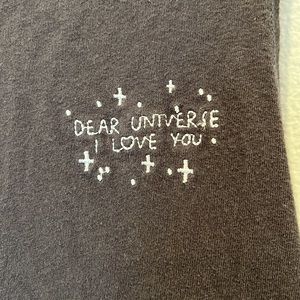 Spiritual Gangster Muscle Tank Top Cross Back "Dear Universe I Love You"